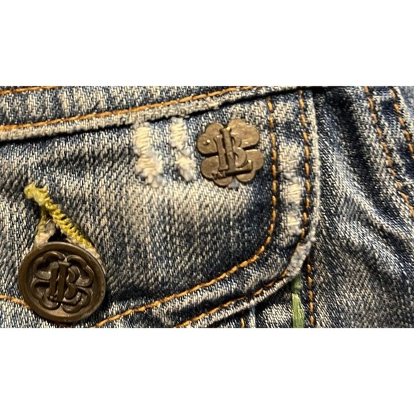 Vintage 90s Lucky Legend Denim Jacket Embroidered Hippie Patches Made In USA S - Picture 6 of 16